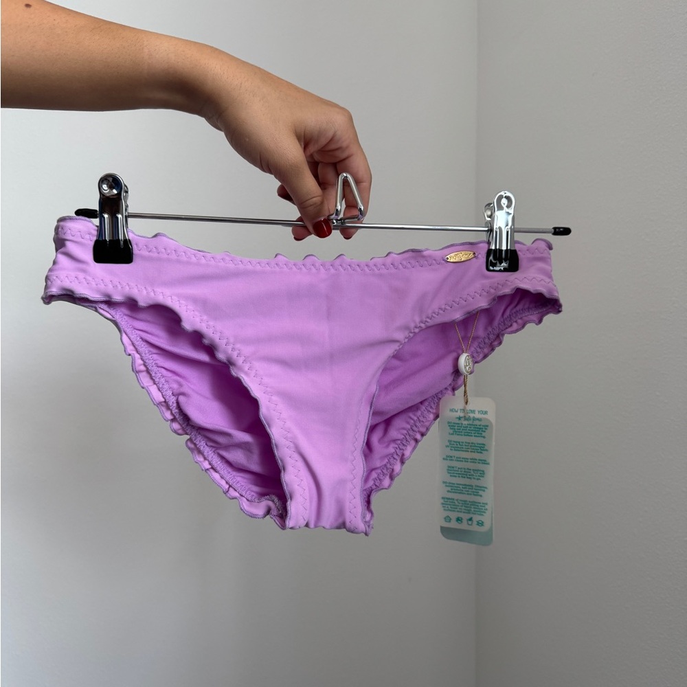 Luli Fama Lavendar Ruched Swim Bottoms